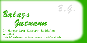 balazs gutmann business card